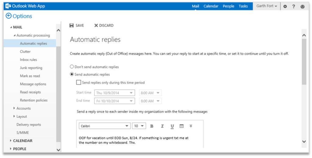 Improving Outlook Web App options and settings 4