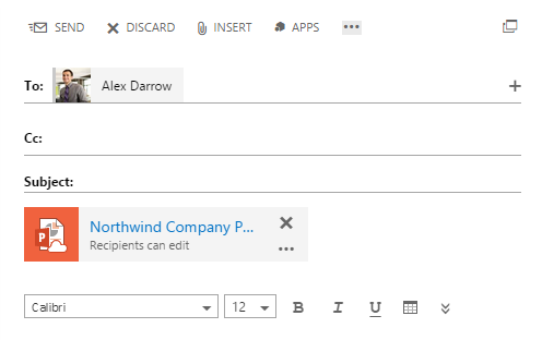 share files with Outlook Web App 4