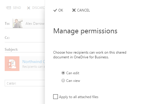 share files with Outlook Web App 6