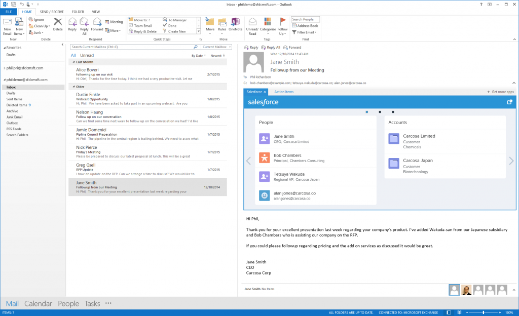 Salesforce App for Outlook 1