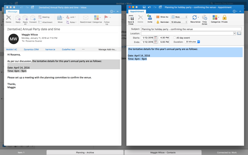 Full Screen view feature in Outlook for Mac 5