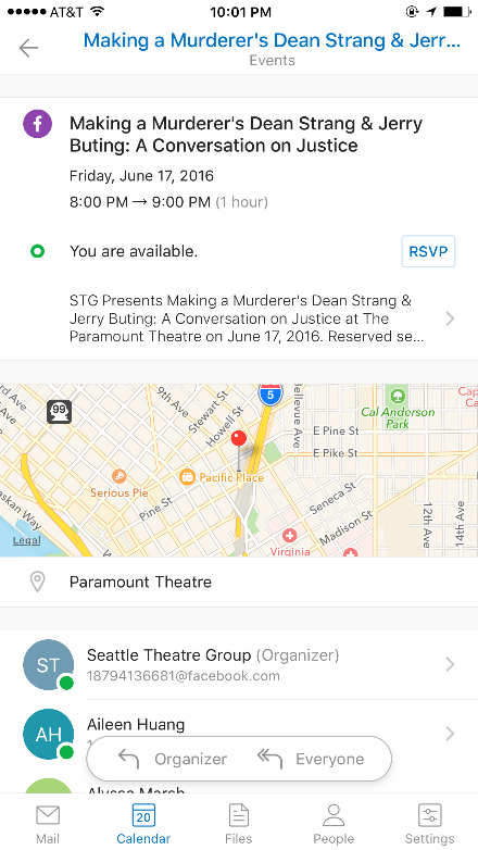 Introducing Wunderlist Facebook and Evernote in Outlook on iOS and Android 2