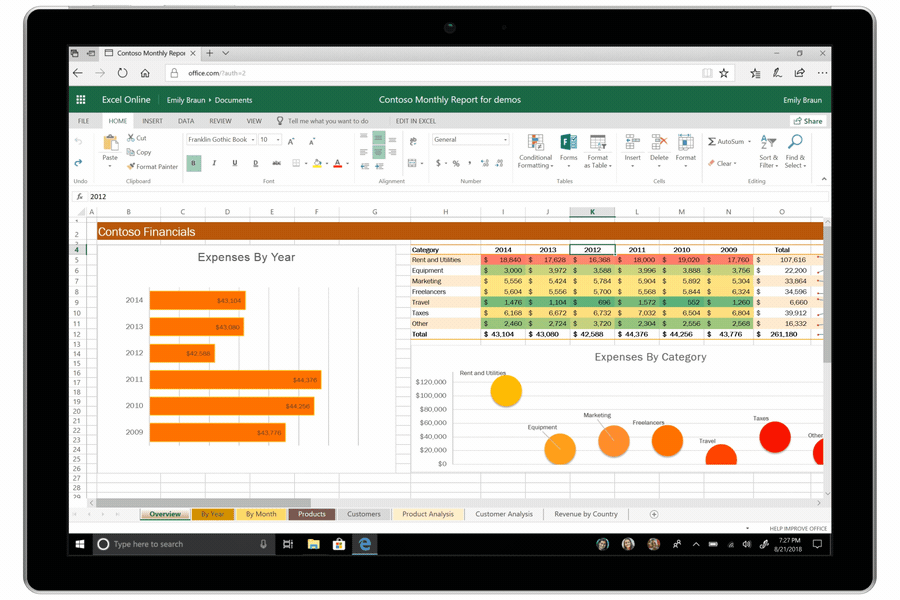 Animated image of an Excel spreadsheet. A threaded comment is being started.