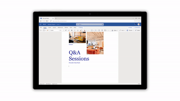 Animated image of Voice Dictation in Word.