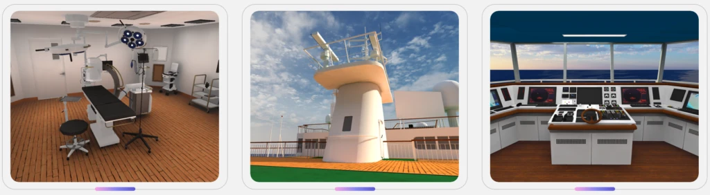 Screenshots showing how Mercy Ships uses Microsoft Mesh. 