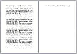 Text is one line too long