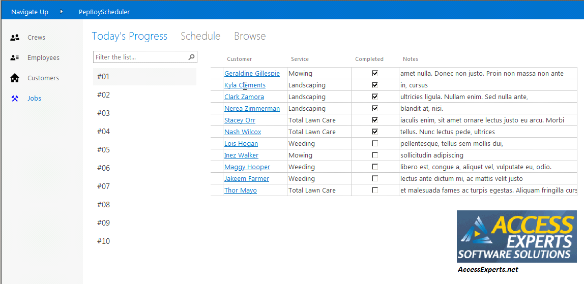 A schedule manager app.