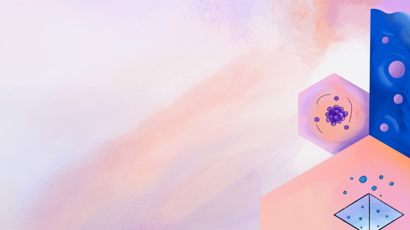 Research Forum | abstract background with colorful hexagons